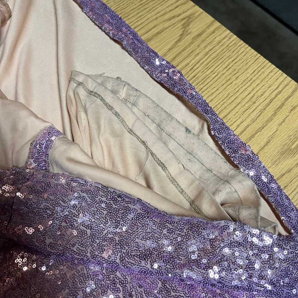 Colorshift Stretch Sequin Lilac Maxi Dress - image 10