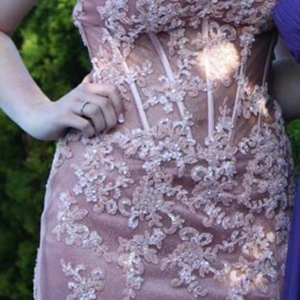 JOVANI pink/rose gold prom dress - image 2