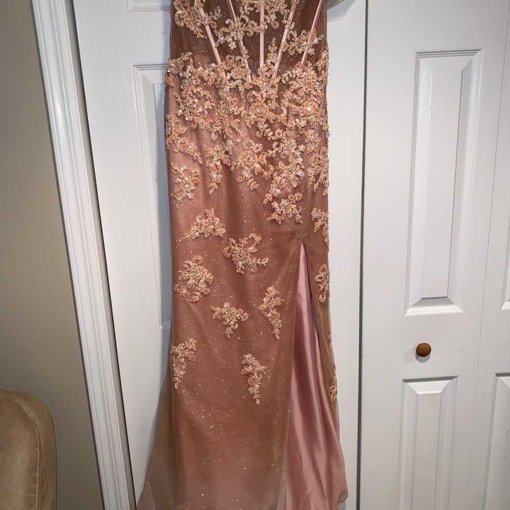 JOVANI pink/rose gold prom dress - image 4