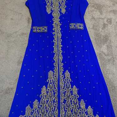 Embellished Royal Dubai Kaftan (Royal Blue)