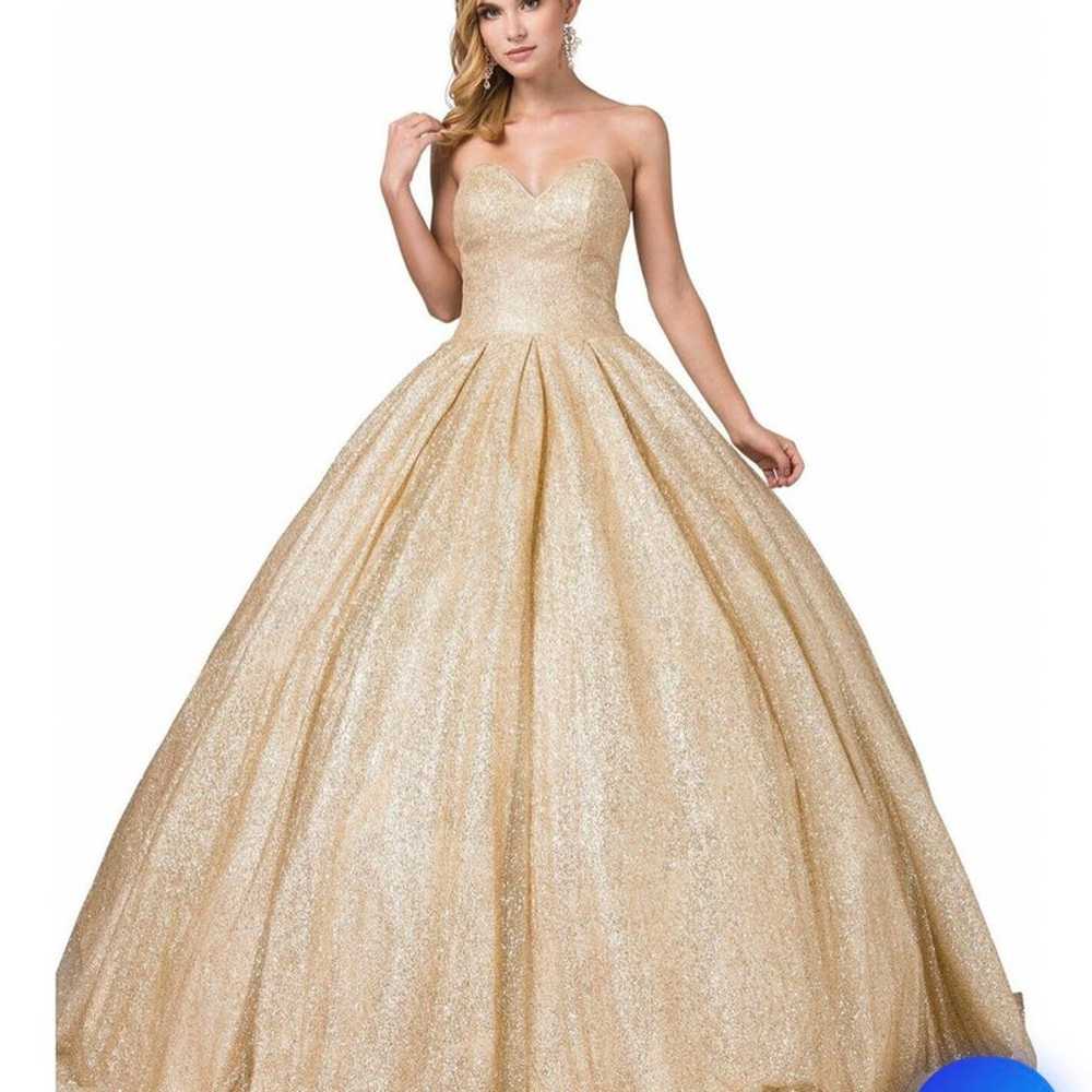 gold birthday/prom dress - image 1