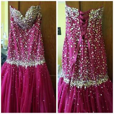 Raspberry prom dress