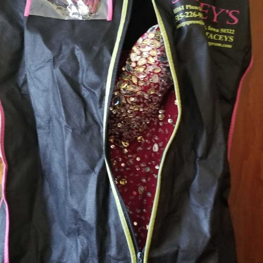 Raspberry prom dress - image 9