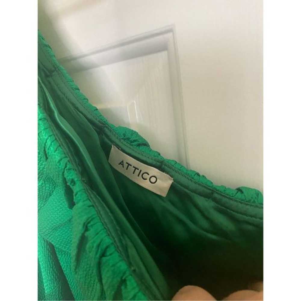 The Attico Frill Asymmetrical Emerald Green Midi … - image 12