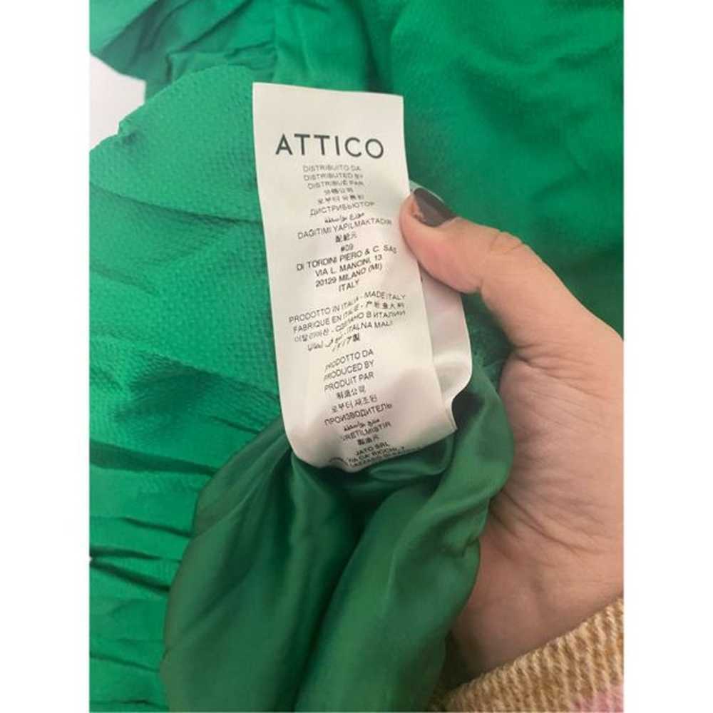 The Attico Frill Asymmetrical Emerald Green Midi … - image 7