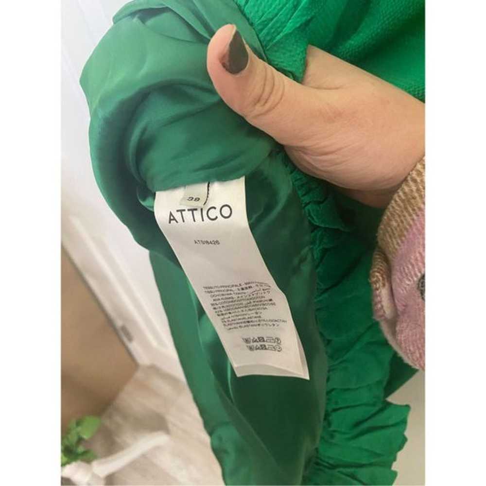 The Attico Frill Asymmetrical Emerald Green Midi … - image 9