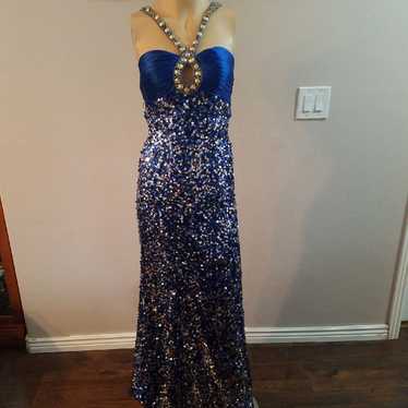 Sequin Trumpet Prom Dress Plus Size Tiffany Designs 16042