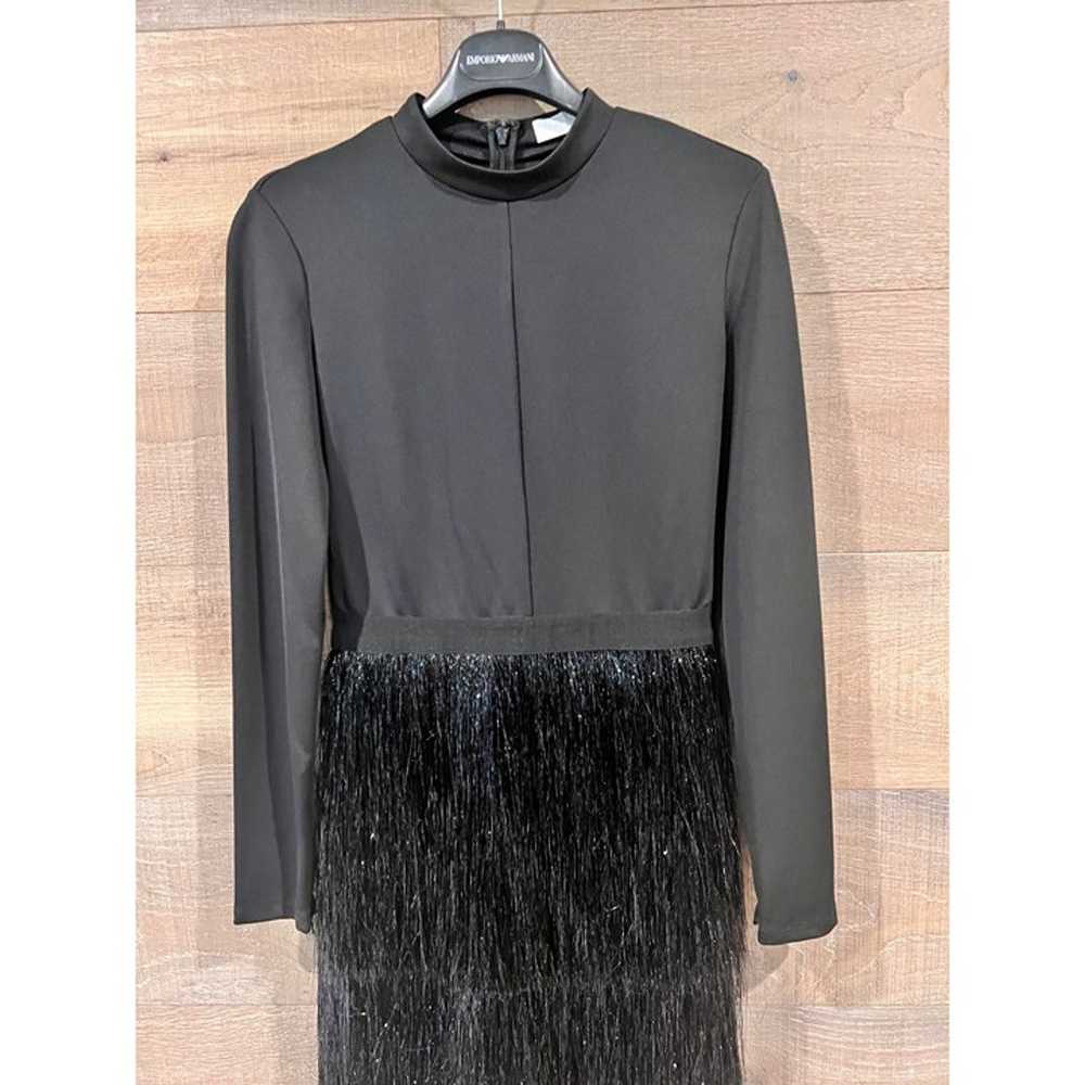 JONATHAN Simkhai Tinsel-Fringe mock-neck black  m… - image 5