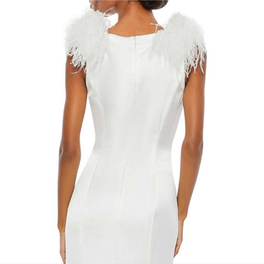 Mac Duggal Feather-Embellished Sheath Gown - image 3