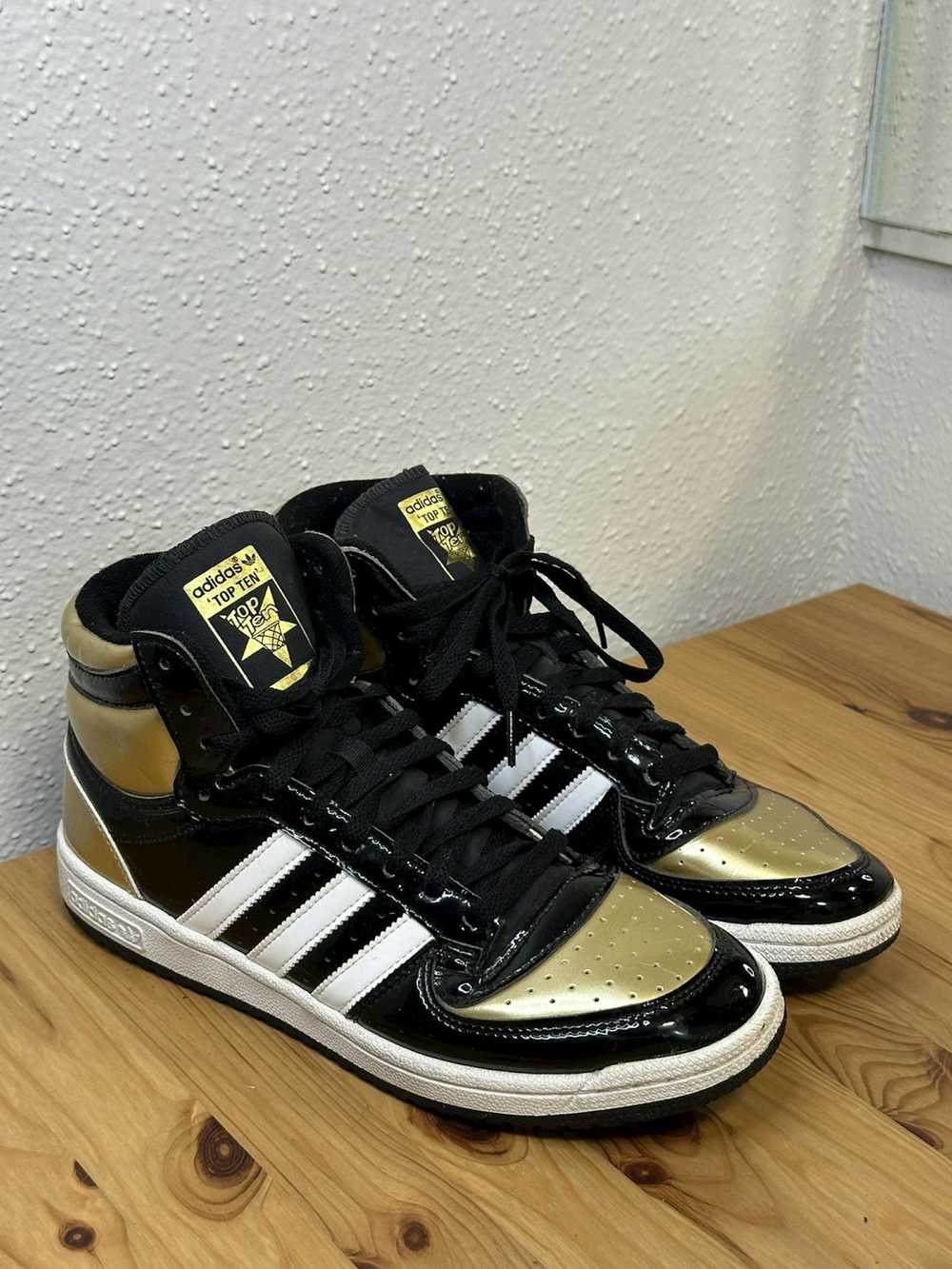 Adidas Top Ten RB Black Gold Patent size 9 - image 1