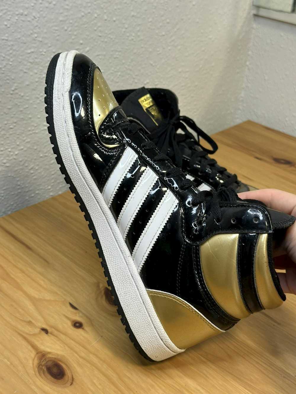 Adidas Top Ten RB Black Gold Patent size 9 - image 3