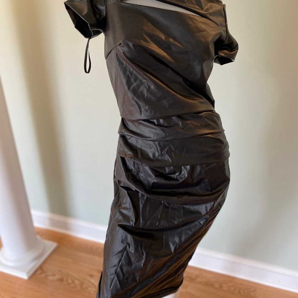 Chiara Boni La Petite Robe Mei Faux Leather Midi … - image 7
