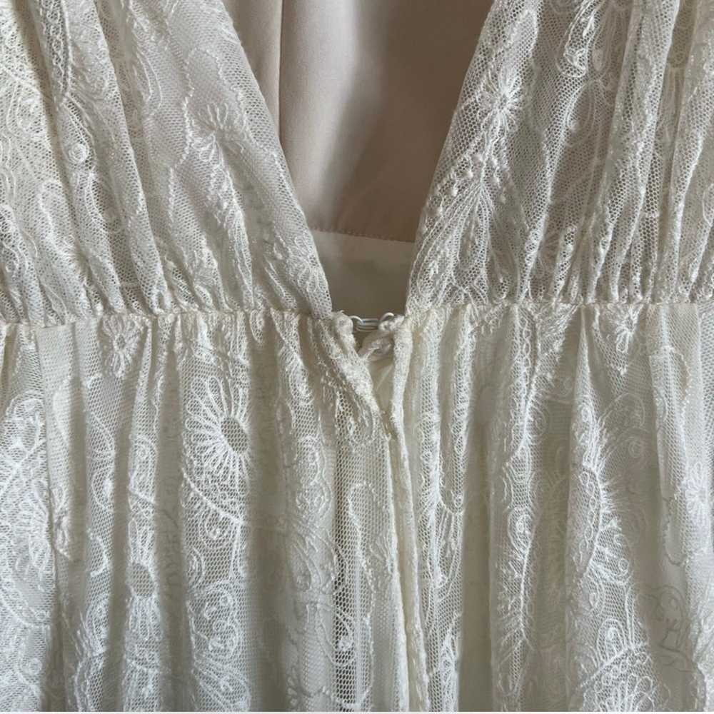 Elizabeth Dye Boho Lace Wedding Dress Size 4 - image 8
