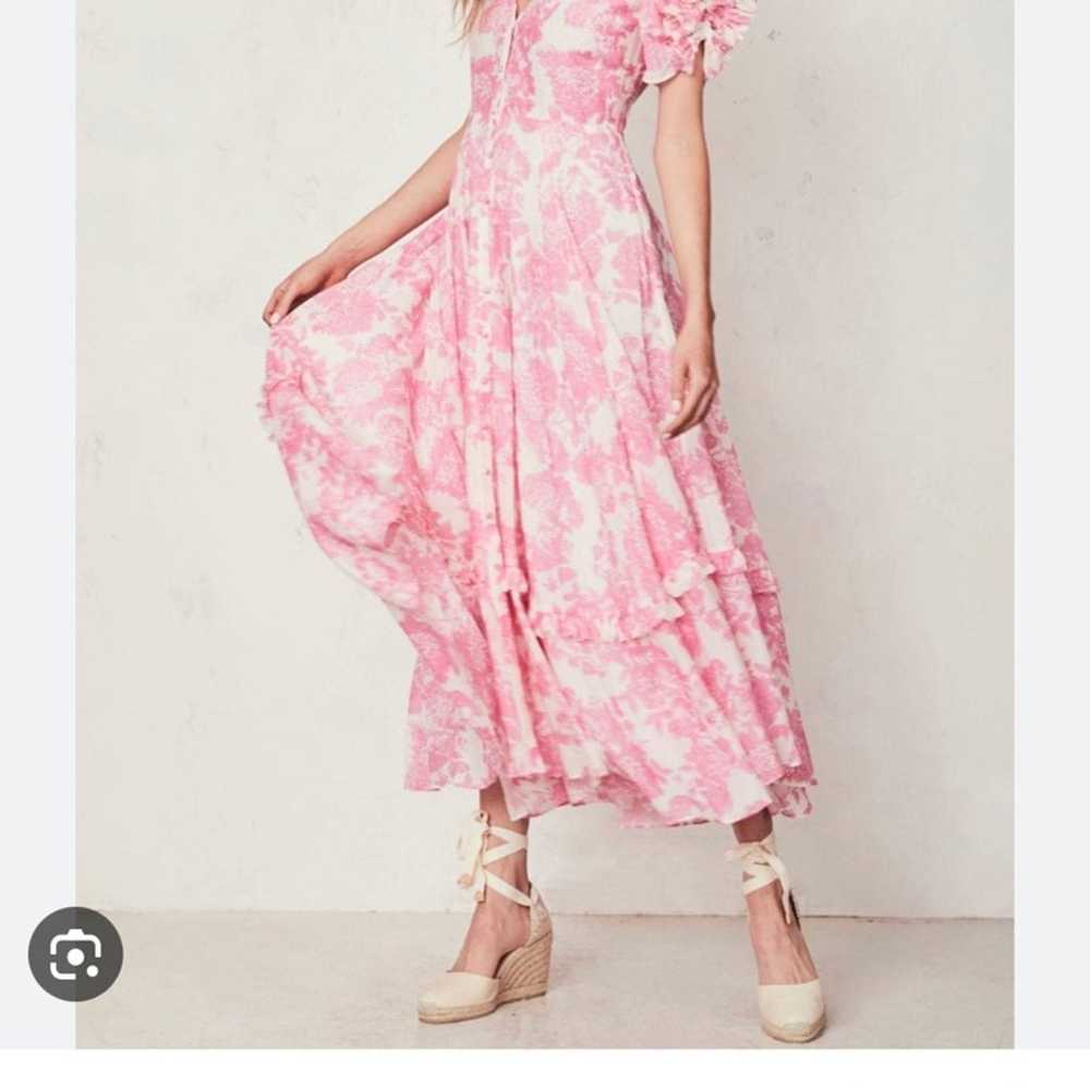 LoveShackFancy Andie Dress Ruffle Floral Maxi Mid… - image 4