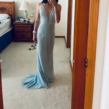 Stunning light blue Sherri Hill Prom Dress (52689)