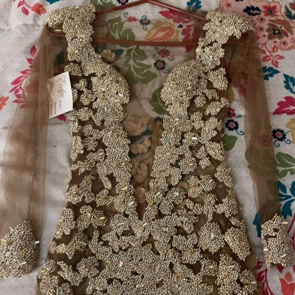 handmade sheer diamond dress - image 1