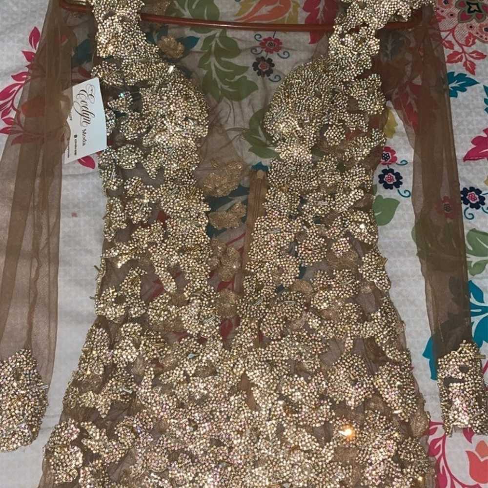 handmade sheer diamond dress - image 2