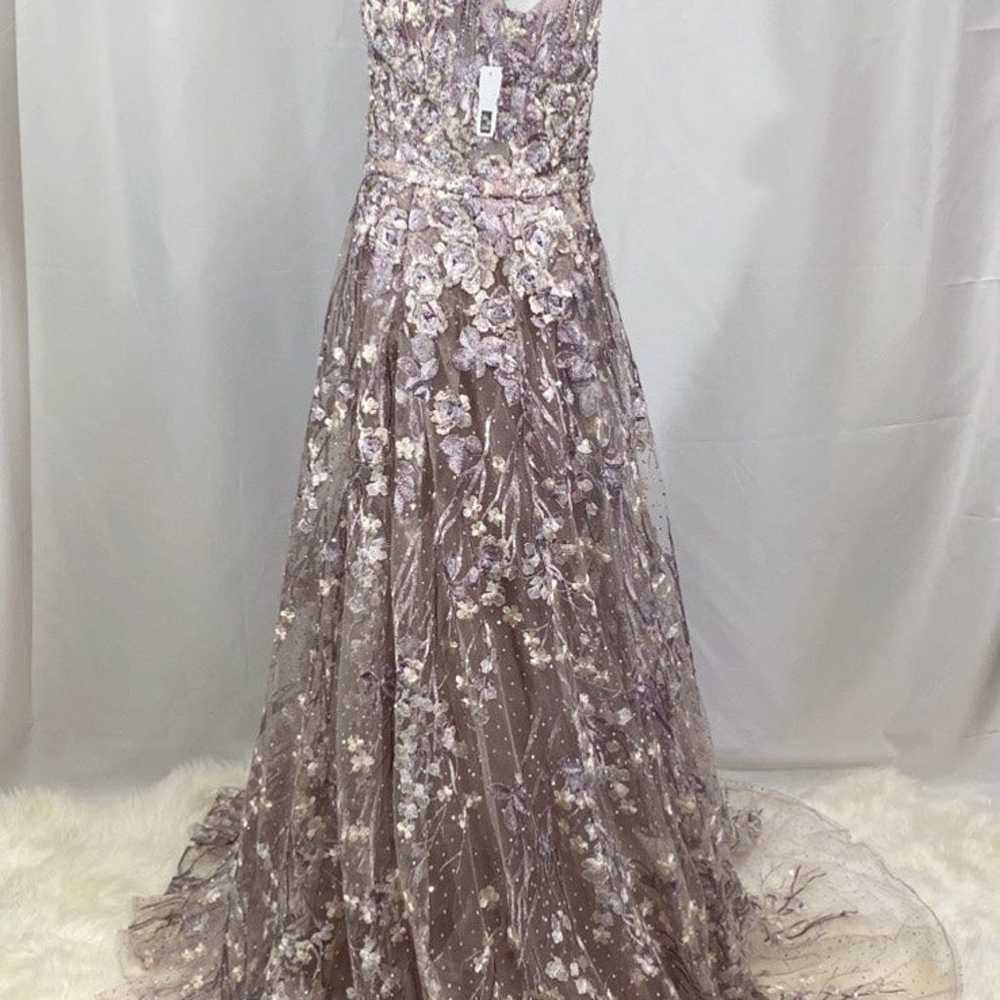 Mac Duggal Beaded & Floral-Embroidered Gown size … - image 6