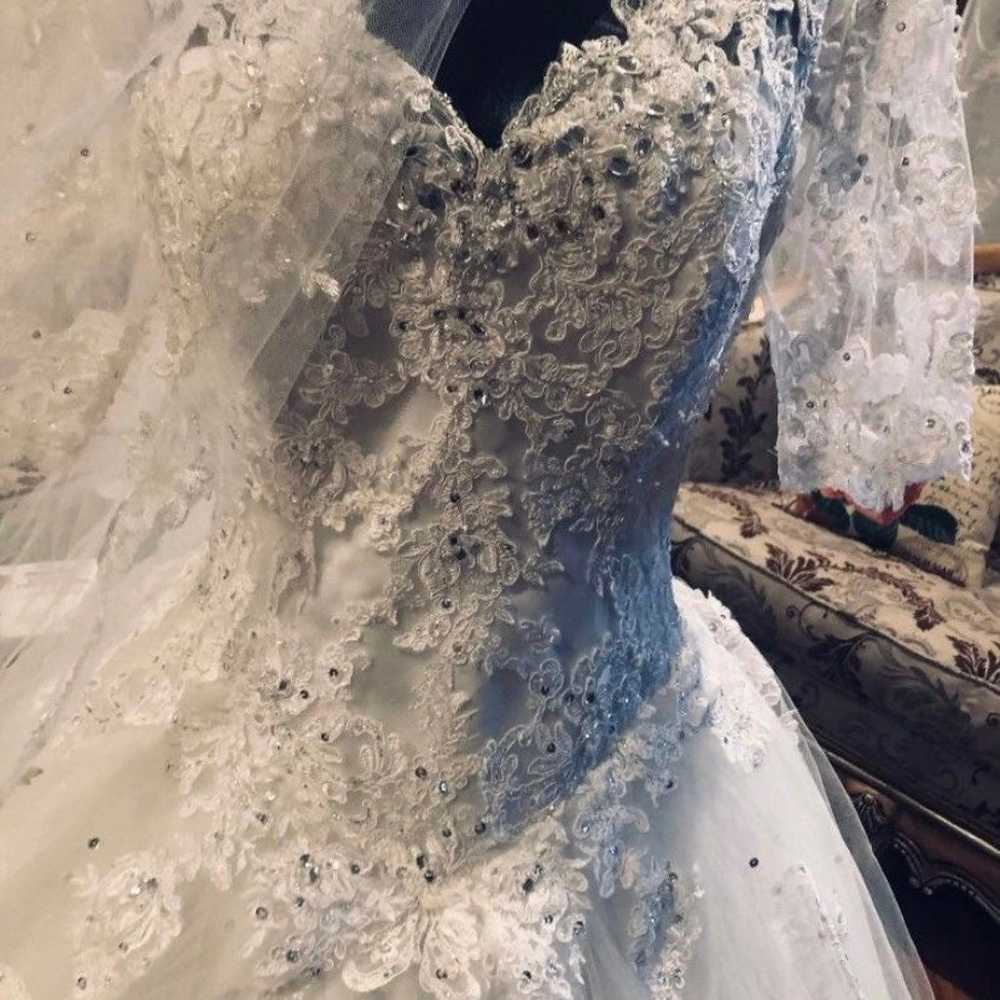 Mori Lee Wedding Dress with long veil and silver … - image 6