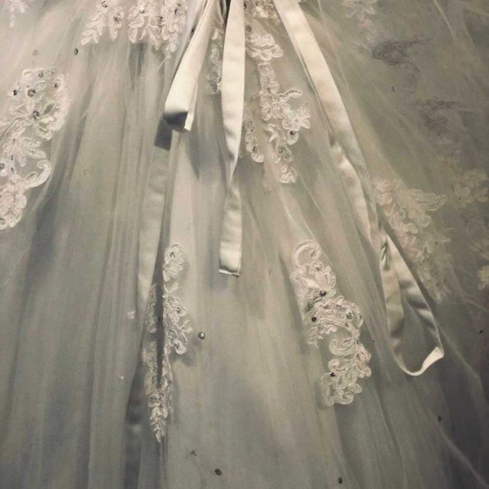 Mori Lee Wedding Dress with long veil and silver … - image 8
