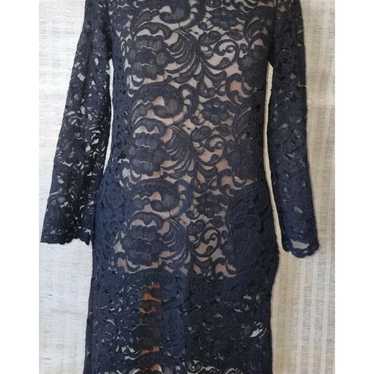 Vintage Pierre Balmain black lace dress