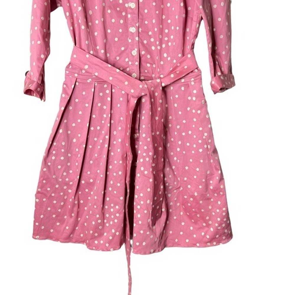Samantha Sung Audrey Pink Polka Dot Belted Dress - image 3