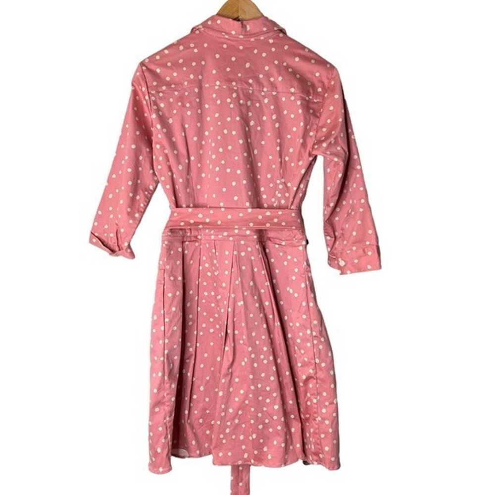 Samantha Sung Audrey Pink Polka Dot Belted Dress - image 4