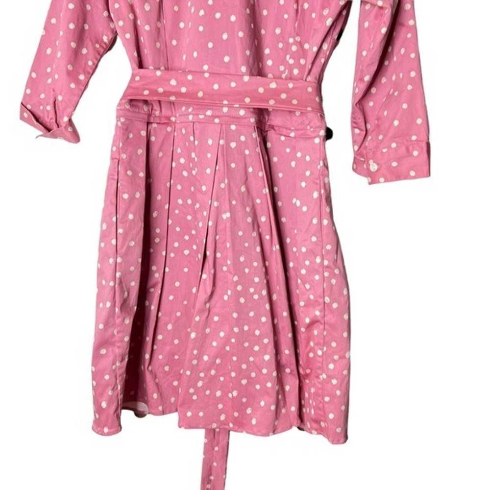 Samantha Sung Audrey Pink Polka Dot Belted Dress - image 7