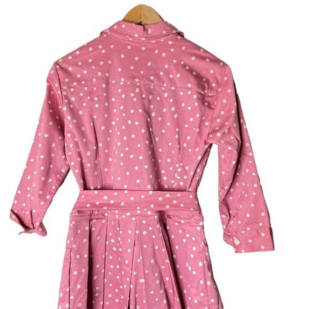 Samantha Sung Audrey Pink Polka Dot Belted Dress - image 8