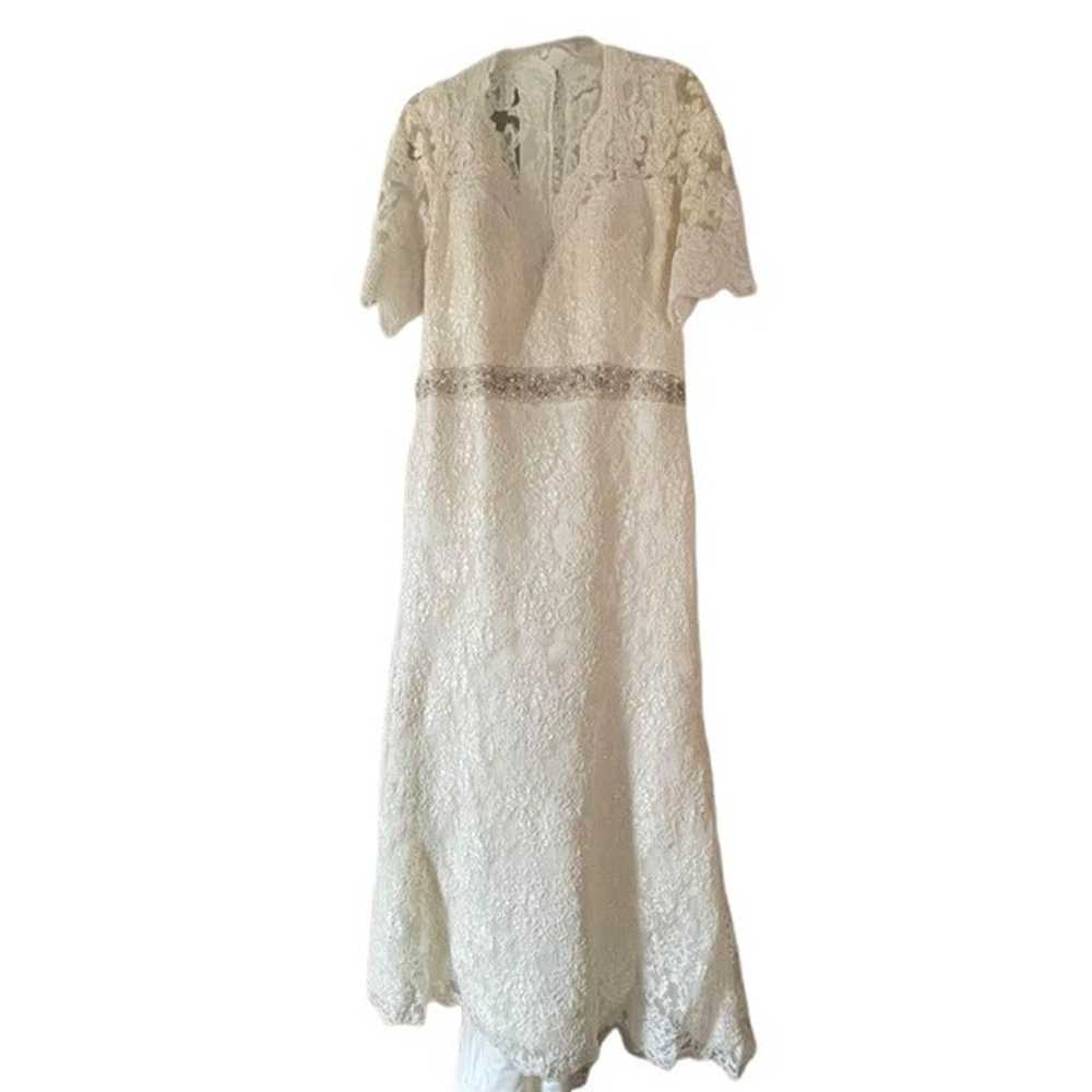 Venus Bridal Lace Short Sleeved Wedding Dress, Si… - image 1
