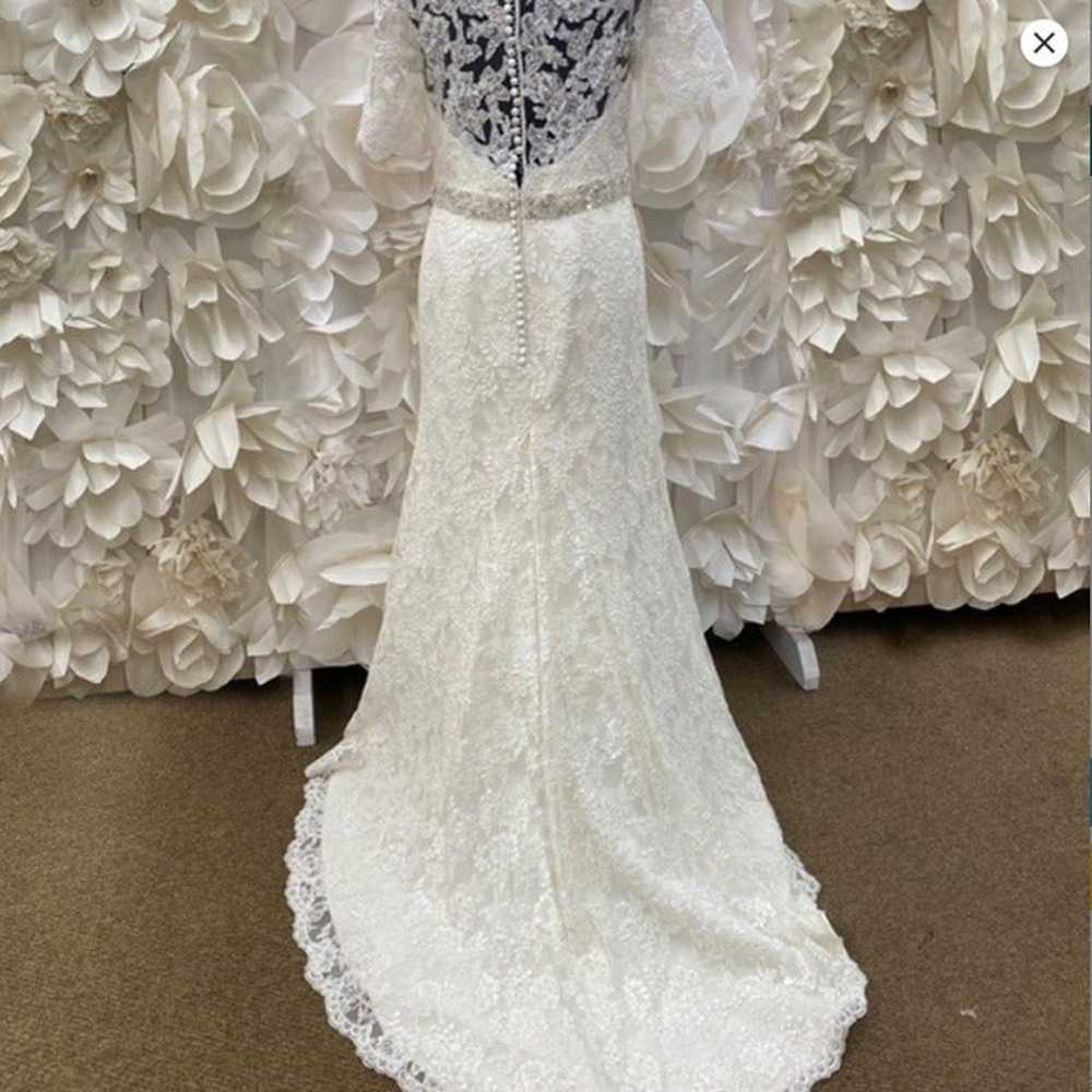 Venus Bridal Lace Short Sleeved Wedding Dress, Si… - image 3