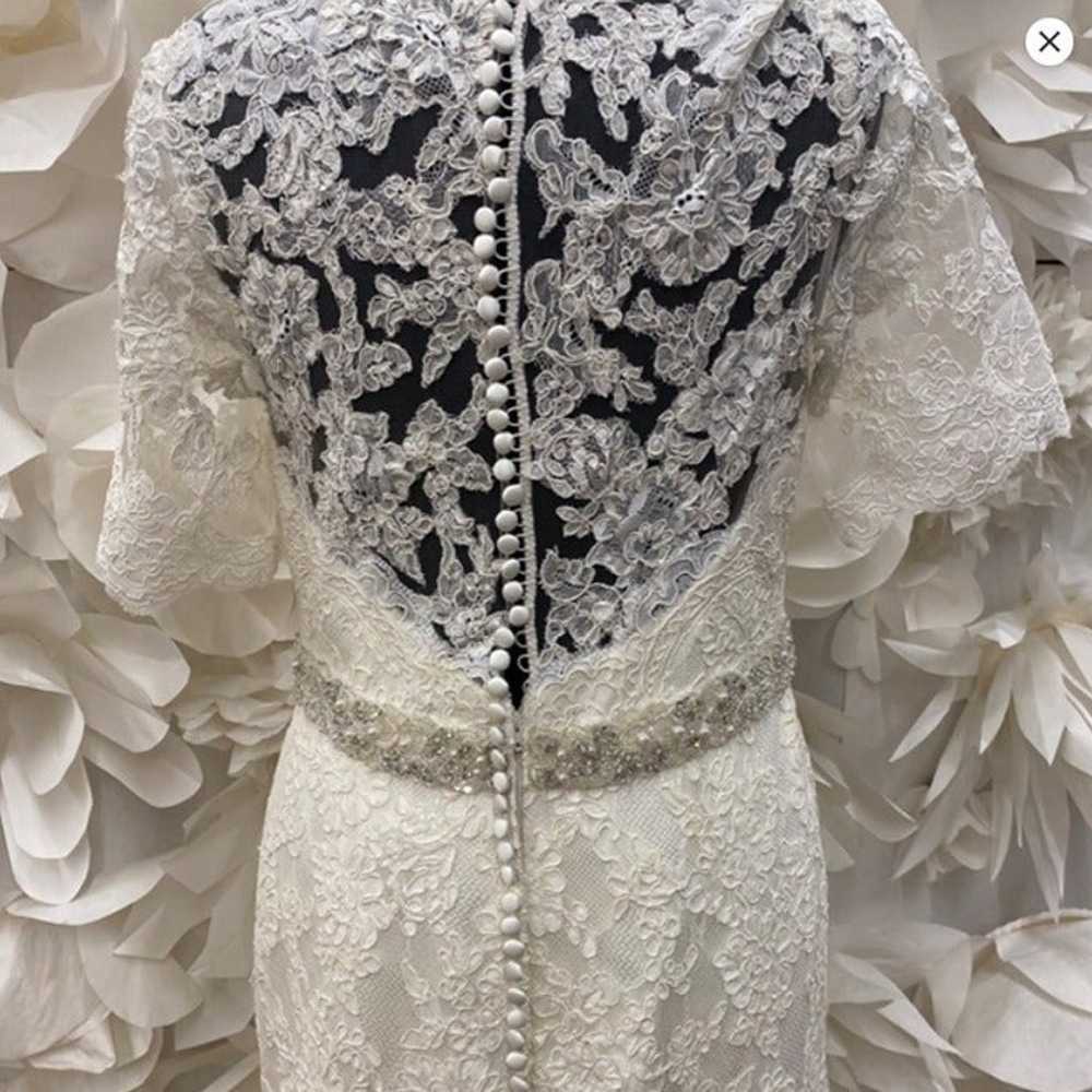 Venus Bridal Lace Short Sleeved Wedding Dress, Si… - image 5