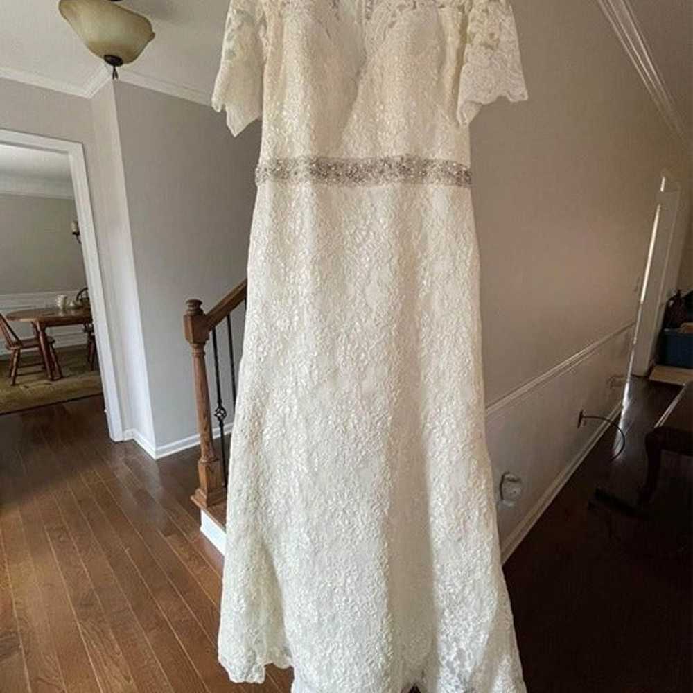 Venus Bridal Lace Short Sleeved Wedding Dress, Si… - image 6