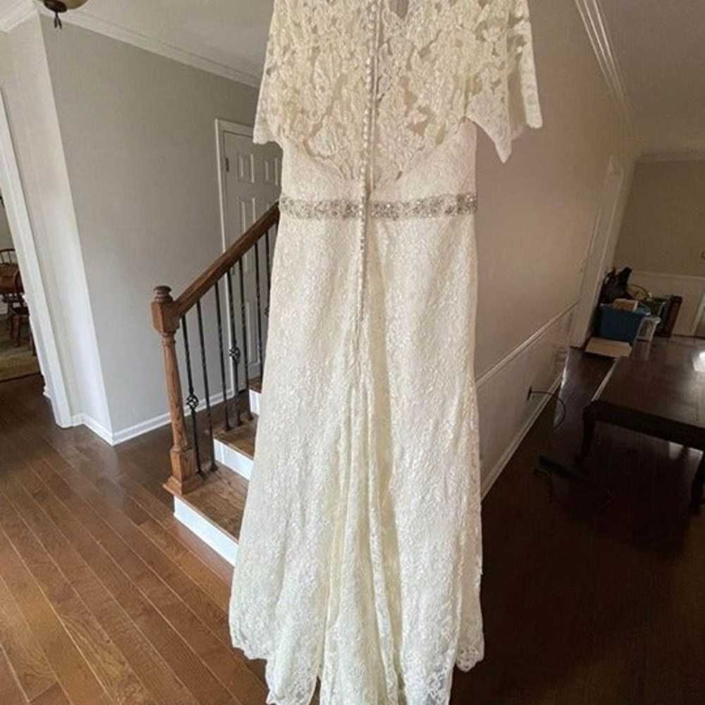 Venus Bridal Lace Short Sleeved Wedding Dress, Si… - image 7