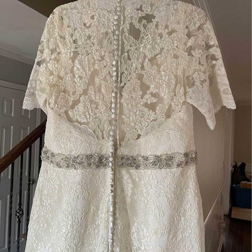 Venus Bridal Lace Short Sleeved Wedding Dress, Si… - image 8