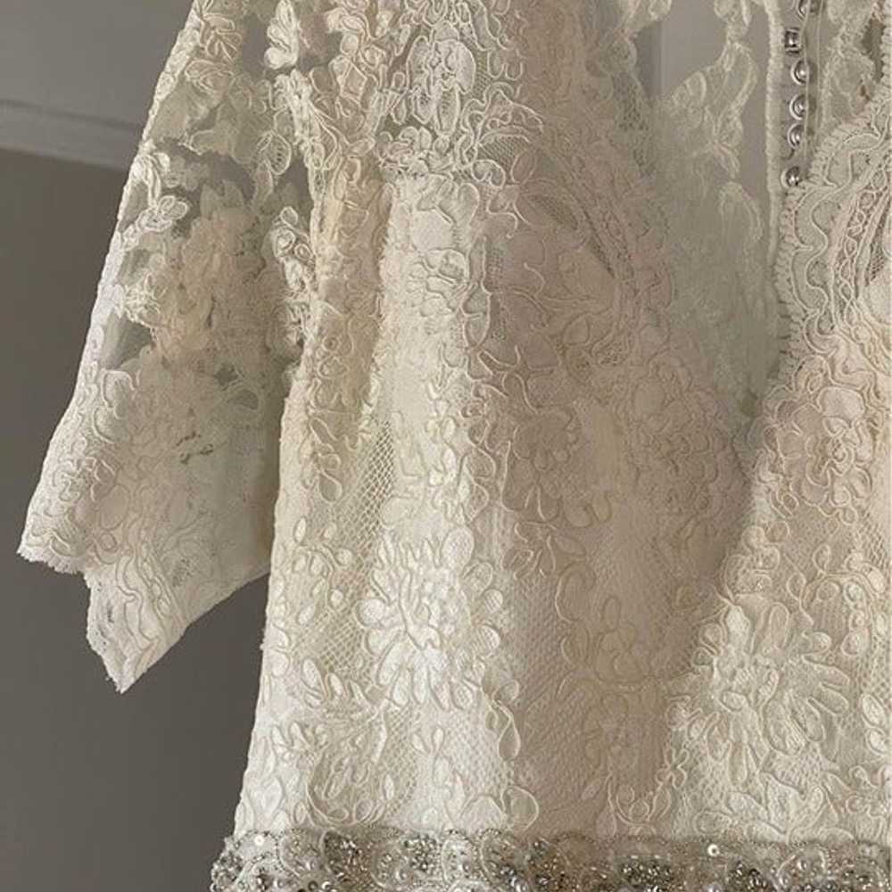 Venus Bridal Lace Short Sleeved Wedding Dress, Si… - image 9