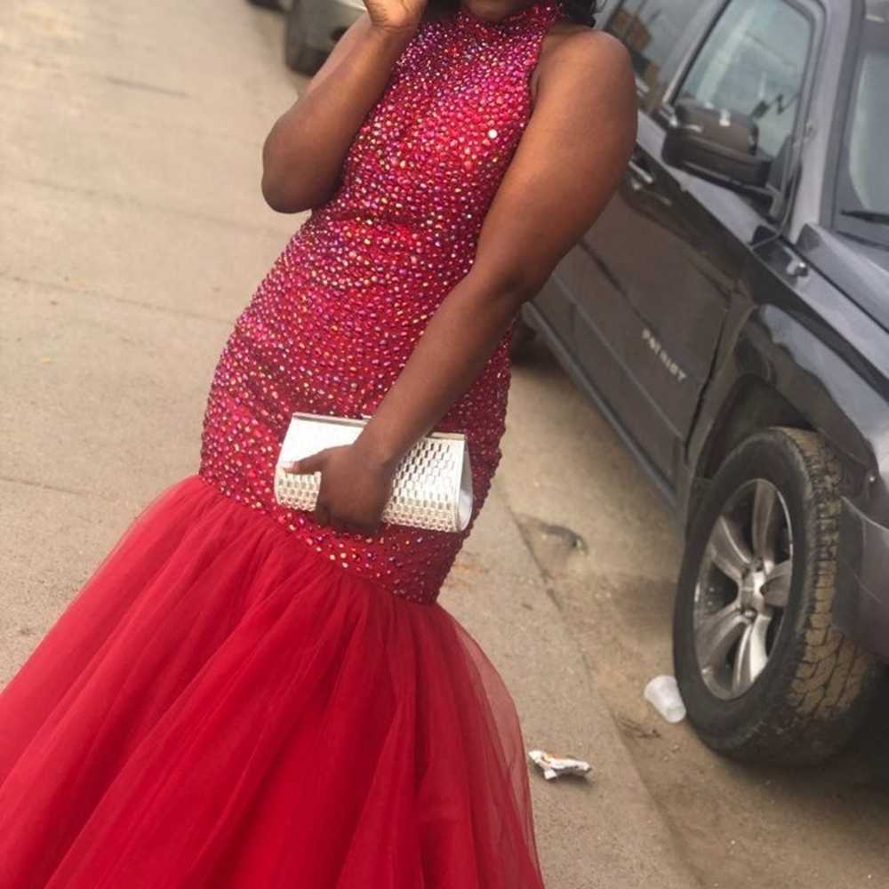 Ruby Red Prom Dress - image 8