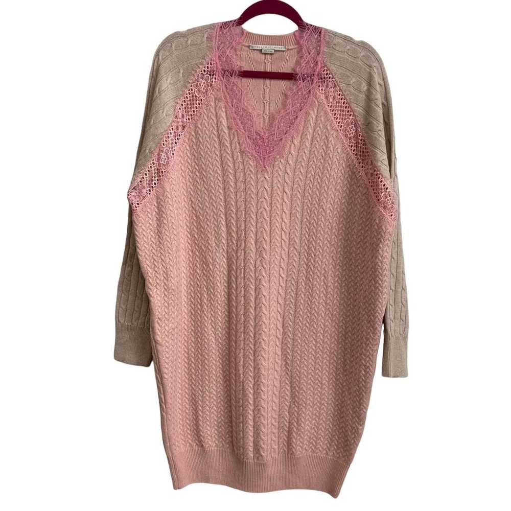 STELLA MCCARTNEY Lace Inset Long Sleeve Wool Swea… - image 2