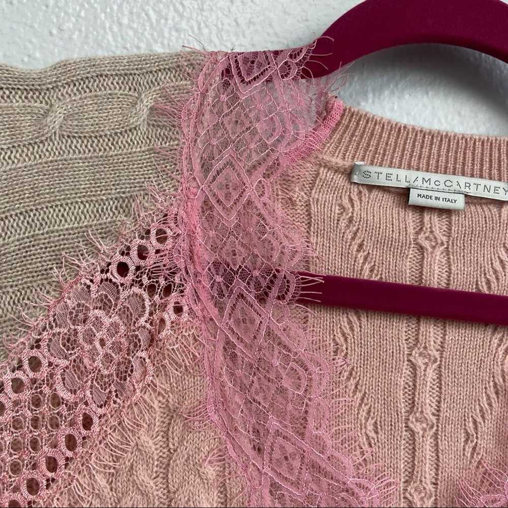 STELLA MCCARTNEY Lace Inset Long Sleeve Wool Swea… - image 4