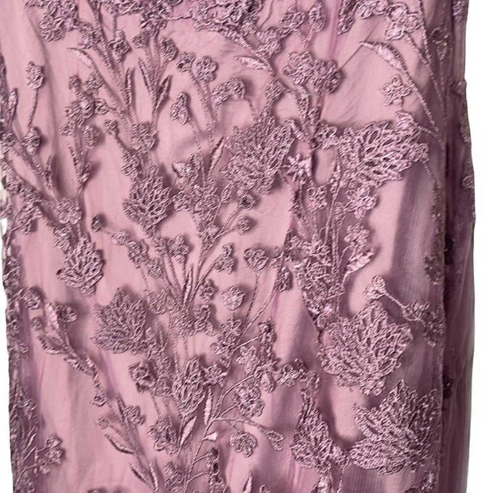 La Femme Dusty Lilac Embellished Lace Gown 16 - image 12