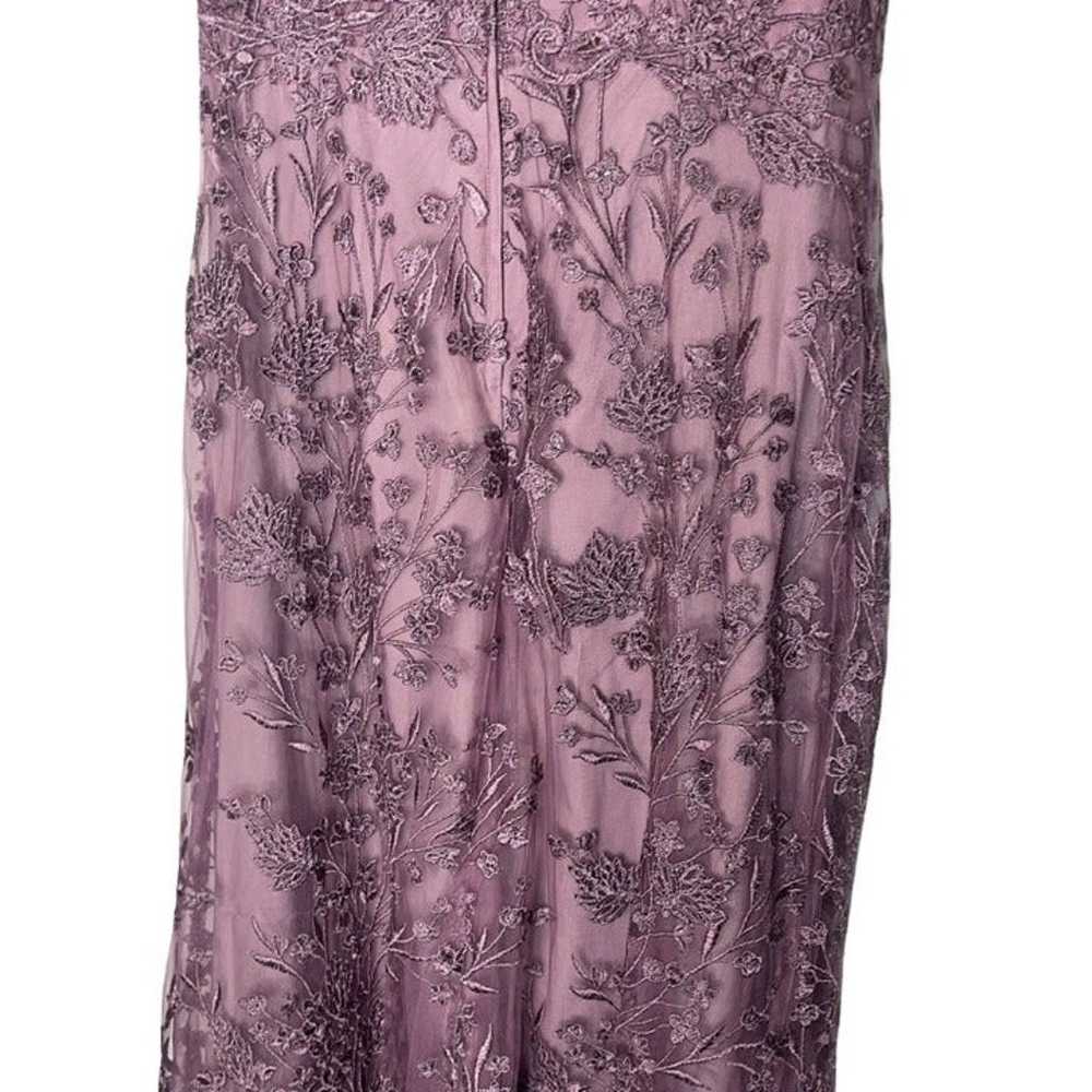 La Femme Dusty Lilac Embellished Lace Gown 16 - image 8