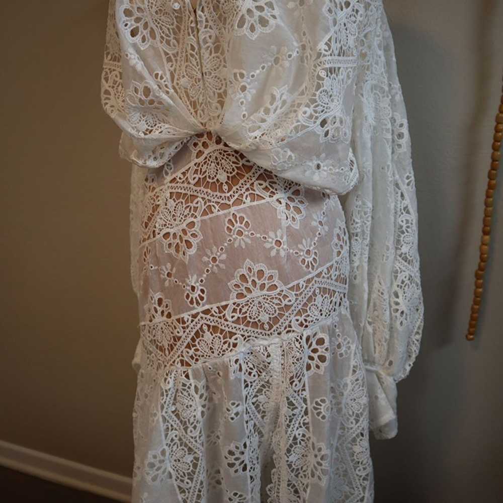 Bronx & Banco White Adele Gown Lace Maxi Long Sle… - image 7