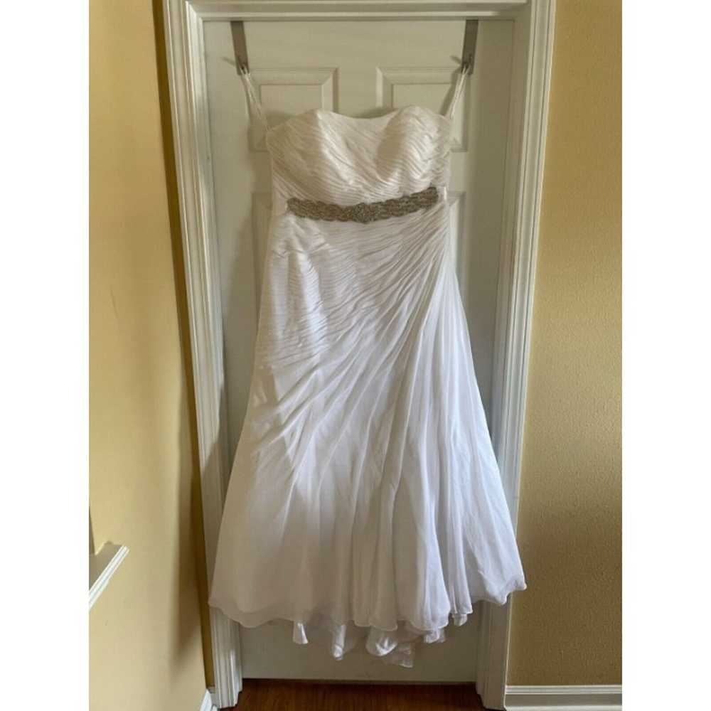 Davids Bridal Plus Size Wedding Dress Roushed Sof… - image 1