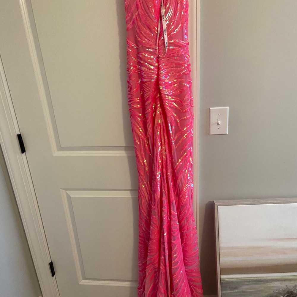 Hot Pink Jovani Prom Dress - image 6