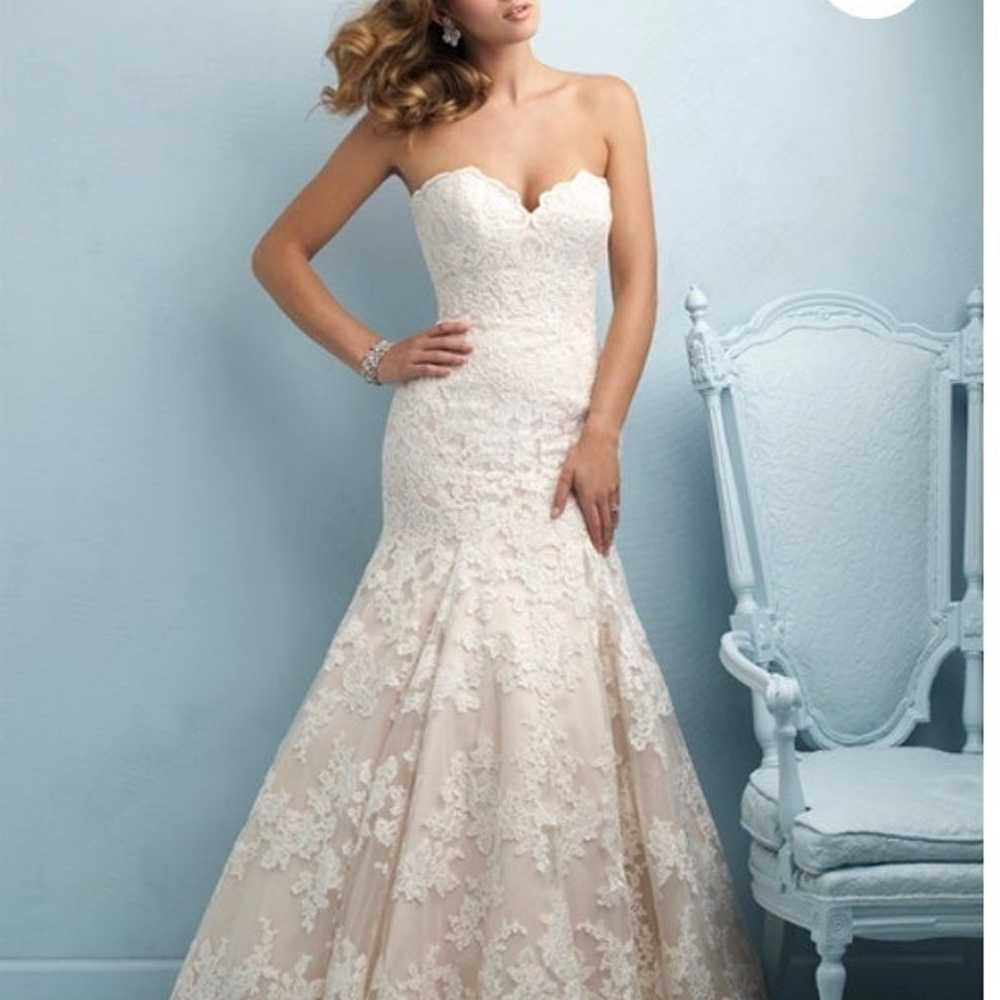 Allure Bridals Mermaid Lace Wedding Dress - image 2