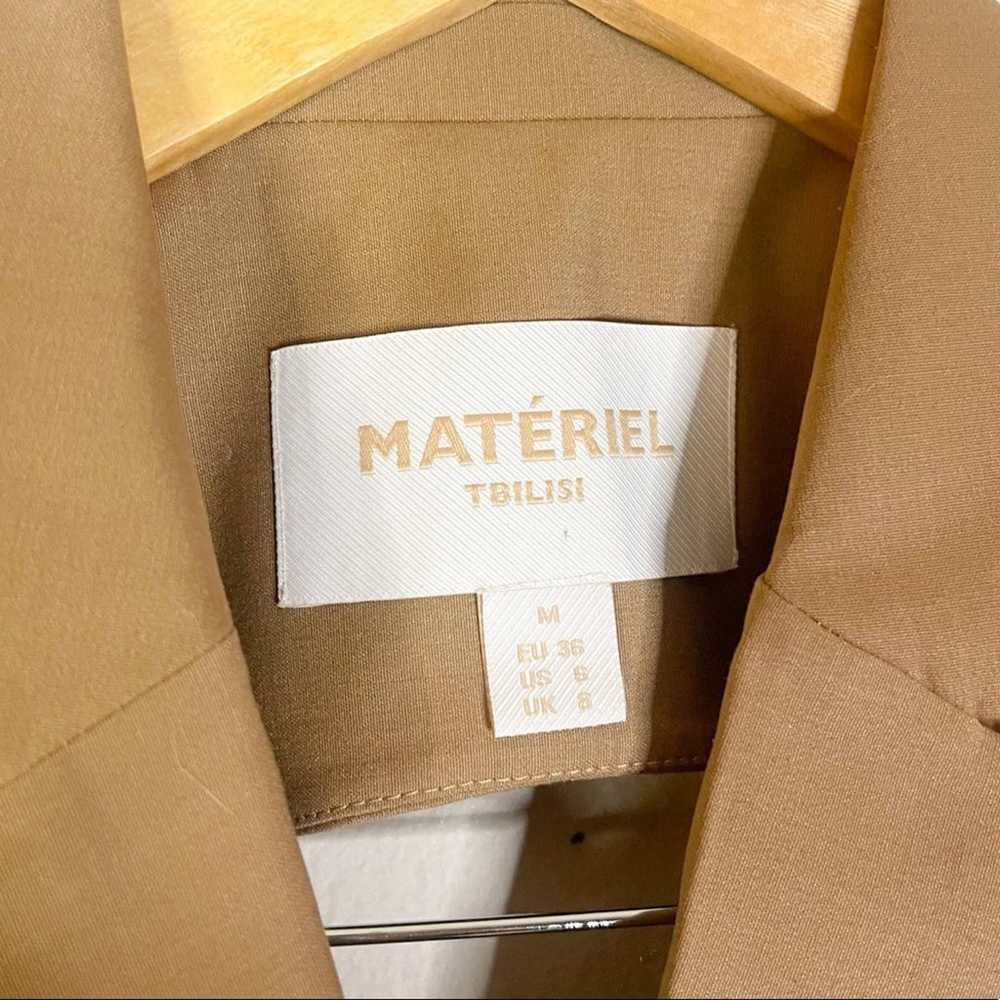 MATERIEL | Open Lace Up Back Neutral Beige Linen … - image 4