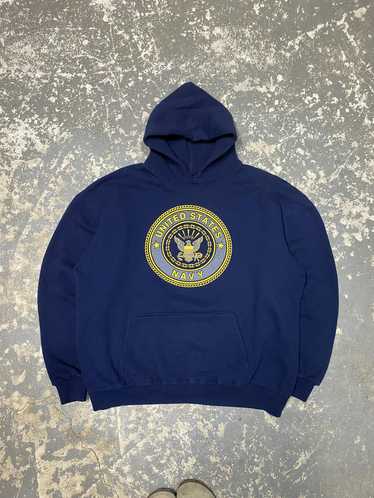 Vintage USA Made Soffe Hoodie Sweatshirt US Navy Mili… - Gem
