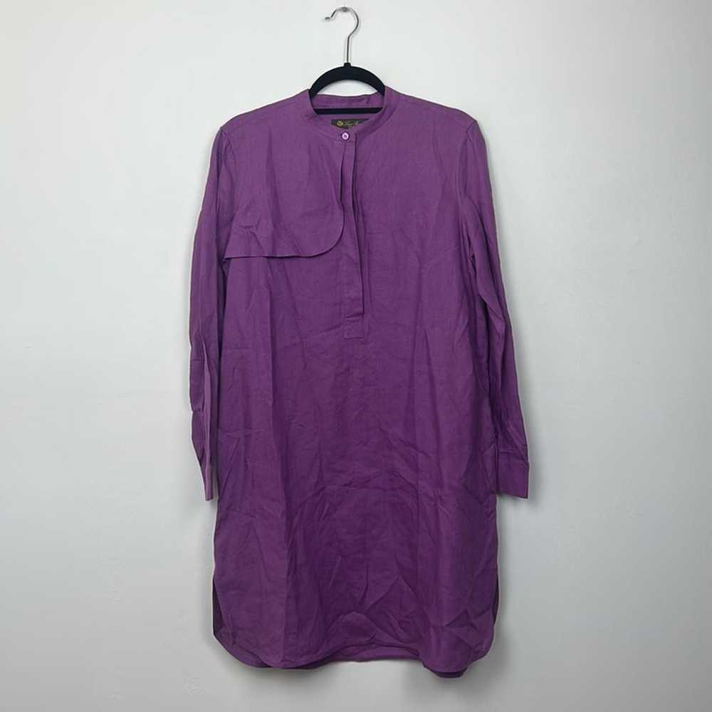 Loro Piana Linen Purple Dress - image 1