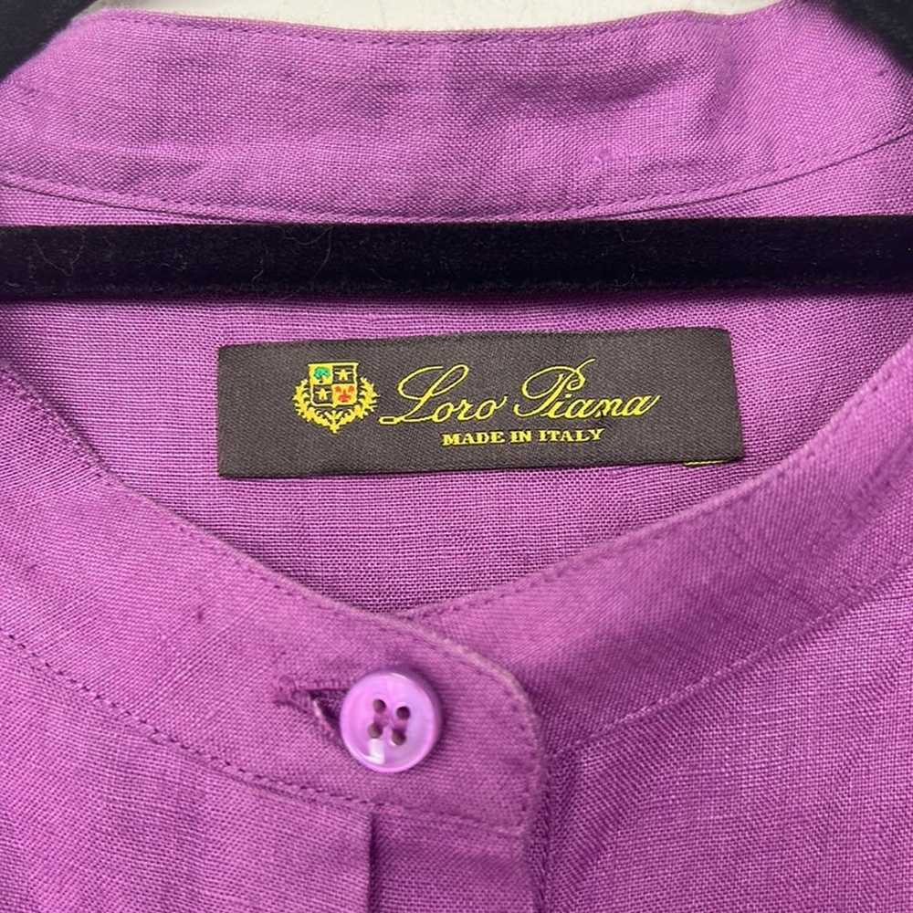 Loro Piana Linen Purple Dress - image 3