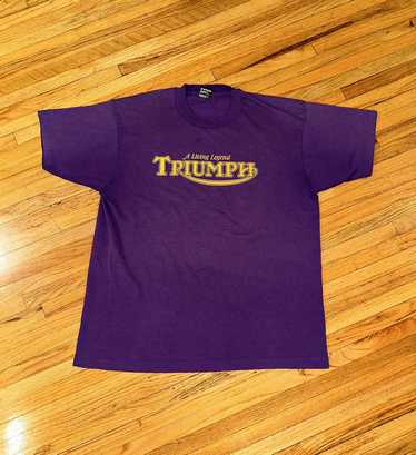 Lucky Brand X Triumph Motorcycles T Shirt Mens Large Distressed Vintage  Graphic Short Sleeve Crew 90s Logo Y2k Riding Crotch Rocket Harly 
